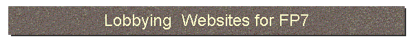 Lobbying  Websites for FP7